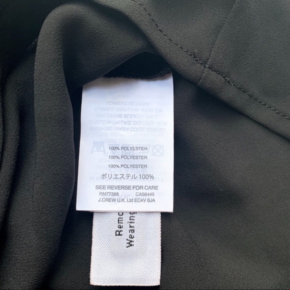 J.Crew Ruffled Cross Strap Black Tank Top Size 00 - Picture 5 of 5